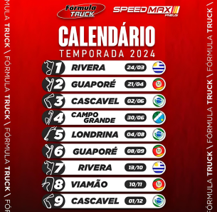 Calendário de eventos Fórmula Truck 2024