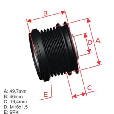 POLIA RODA LIVRE MB SPRINTER C-CLAS CLS