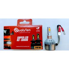KIT LAMPADAS SUPERLED H3 2D 3000LM 24V